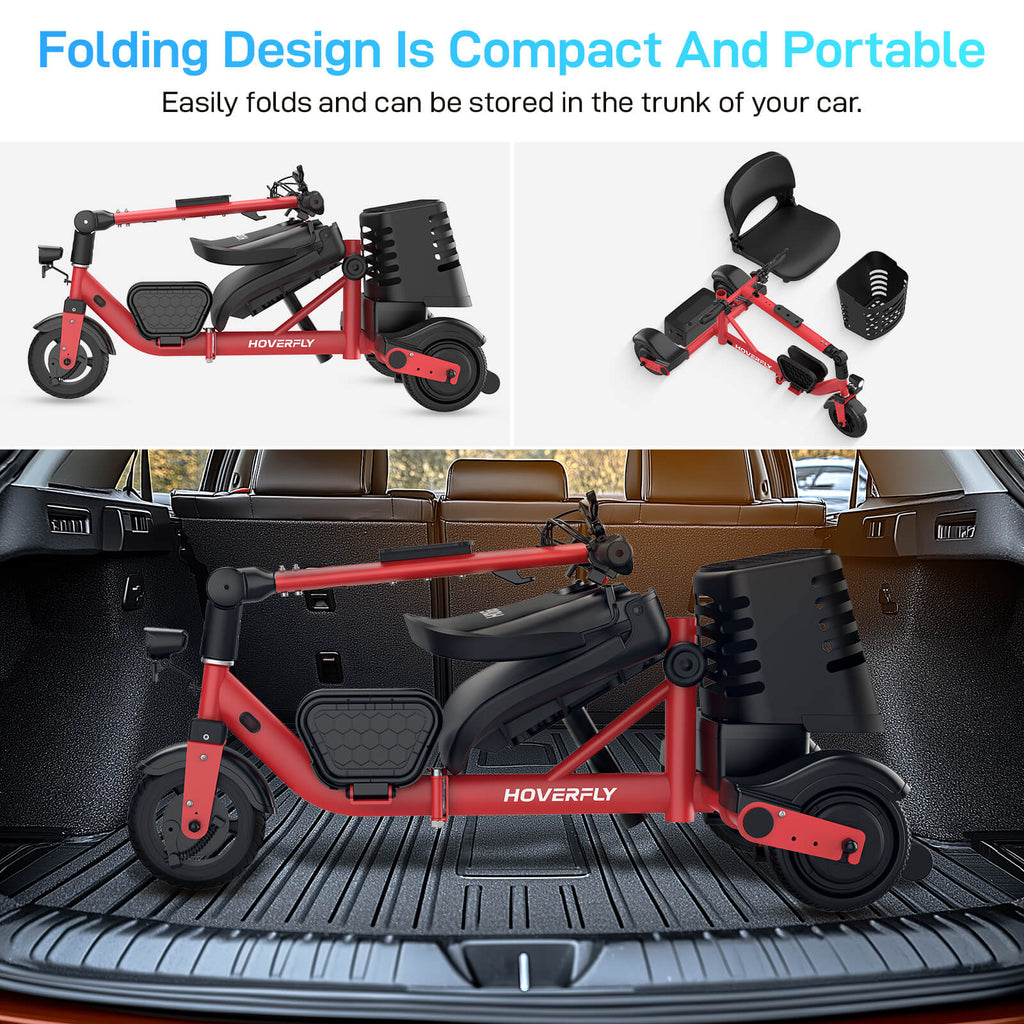 Hoverfly T3 3-wheel Foldable Mobility Scooter for Adults (👻Halloween Sale)